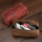Ready to Ship Ginger Suede Mini Dopp Kit