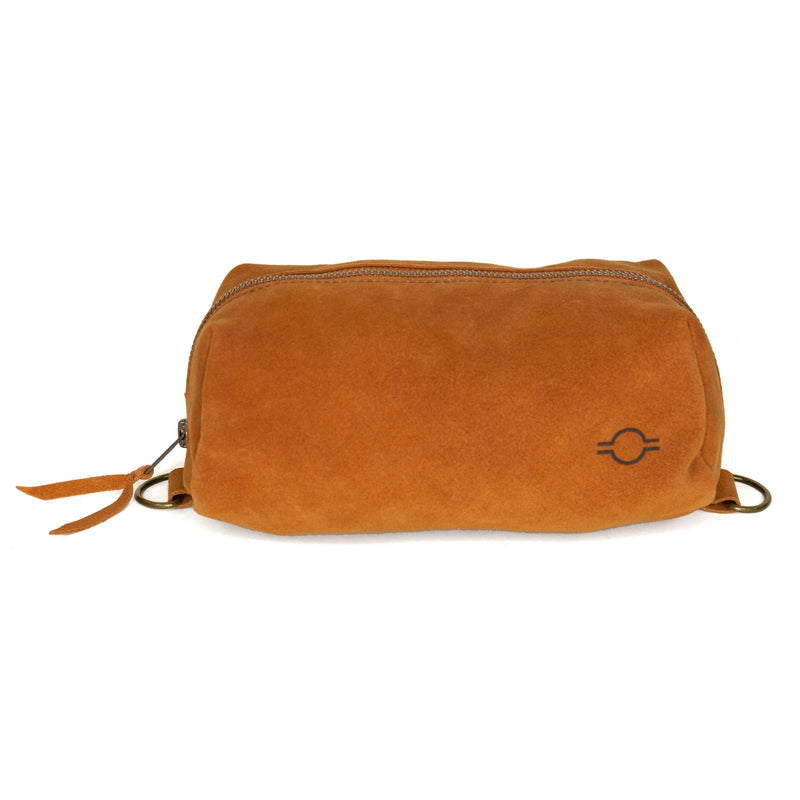 Ready to Ship Ginger Suede Mini Dopp Kit