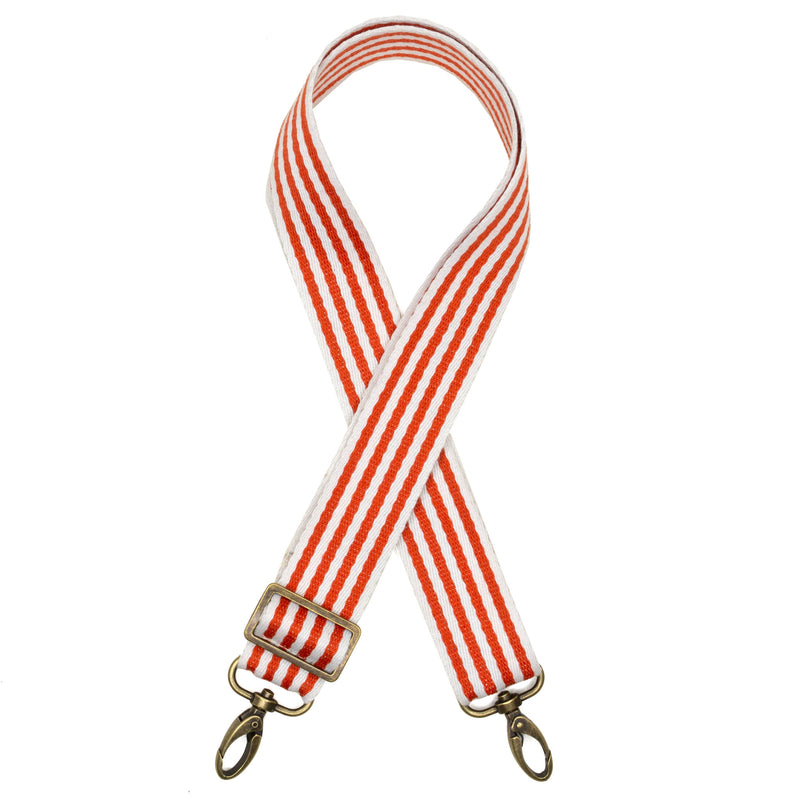 Orange & White Stripe Crossbody Strap