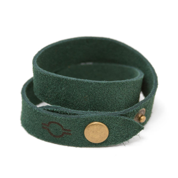 Ready to Ship Pine Suede Snap Bracelet