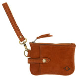 Ready to Ship Rust Suede Concert Wristlet