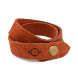 Ready to Ship Rust Suede Snap Bracelet
