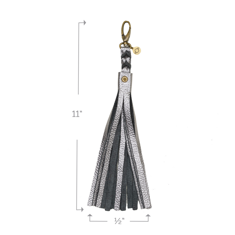Ready to Ship Long Tassel - Limited Edition Silver