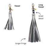 Ready to Ship Long Tassel - Limited Edition Silver